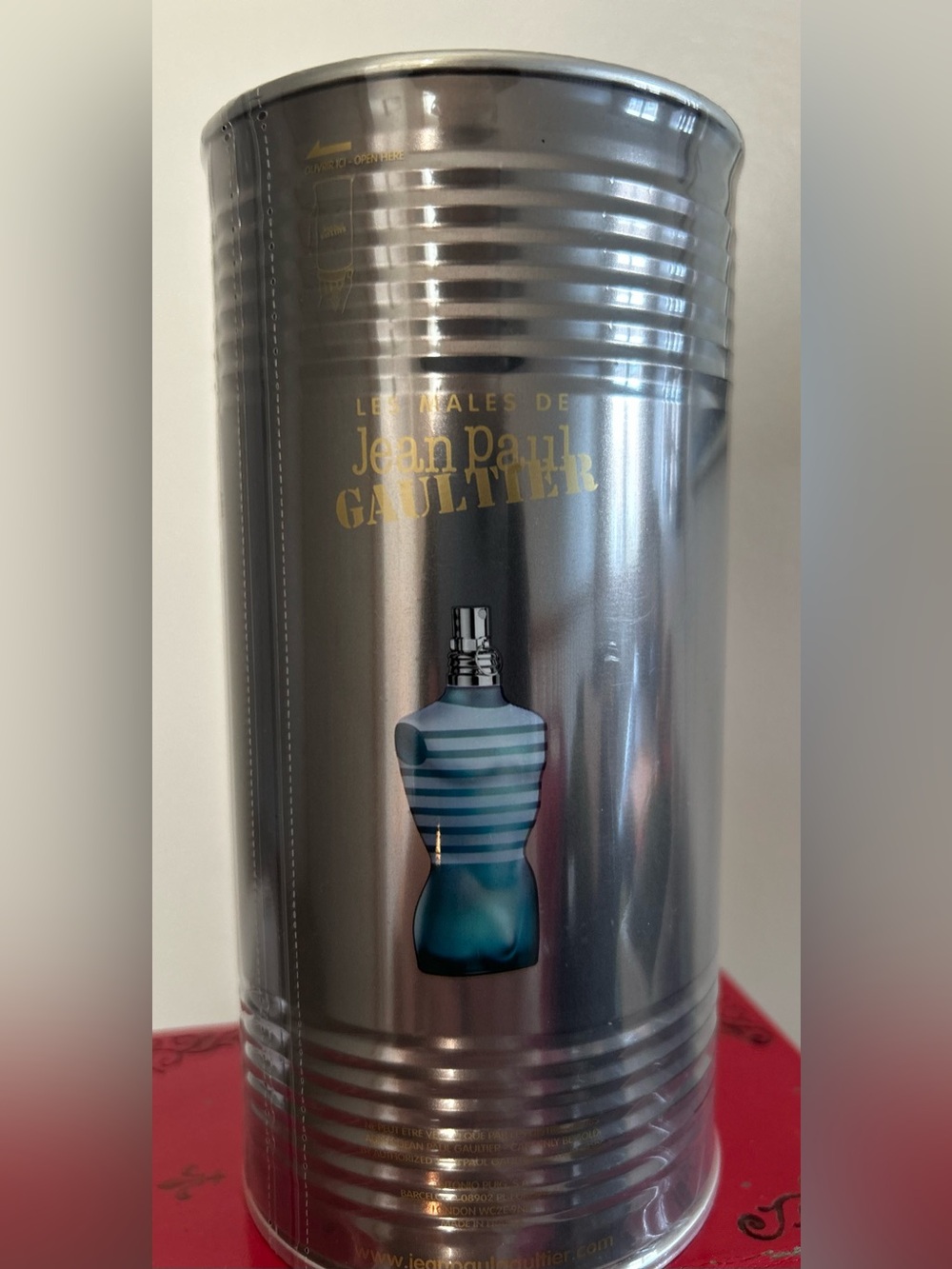 Jean Paul Gaultier Metal Tin with Blue/Teal Reflections - Picture 1 of 4